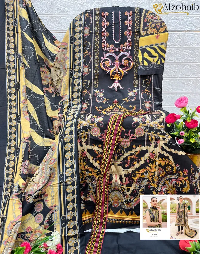 Alzohaib Queen Court Vol 4 Cotton Printed Pakistani Suits Exporters In India